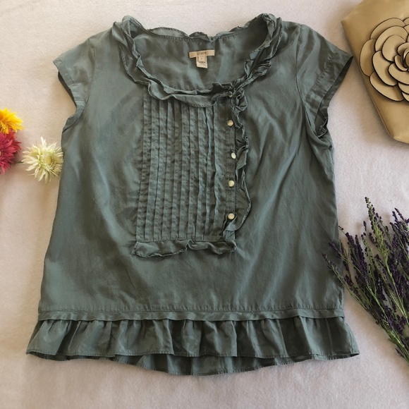 ✨J. Crew Ruffled Bib Top✨ - Picture 3 of 8